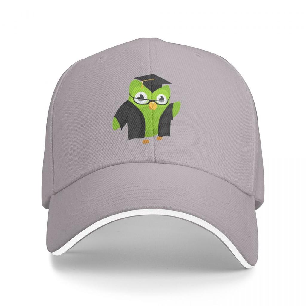 Duolingo Owl Duo Print Baseball Caps Snapback Baseball Hats Breathable Casual Casquette Outdoor for Men And Women