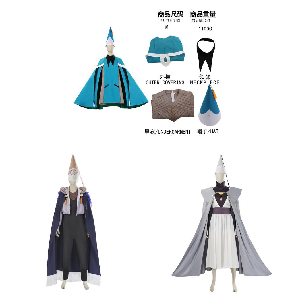 Set Cosplay Cappello da Strega Atelier Qifrey con Tessuto Misto per Animatori e Collezionisti