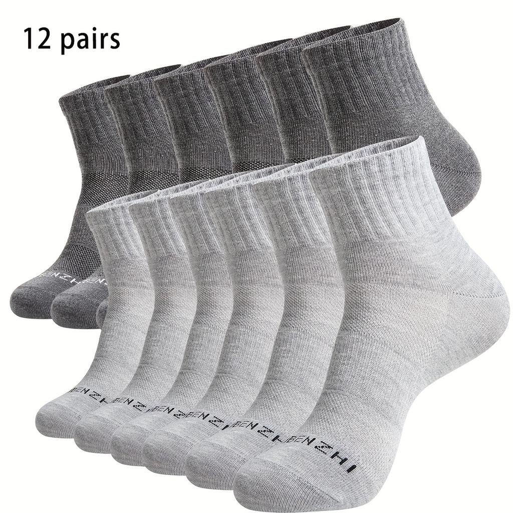 high quality12/20 Pairs Unisex Breathable Mesh Running Socks - Moisture-Wicking, Odor-Resistant Athletic Ankle Socks for All Seasons,