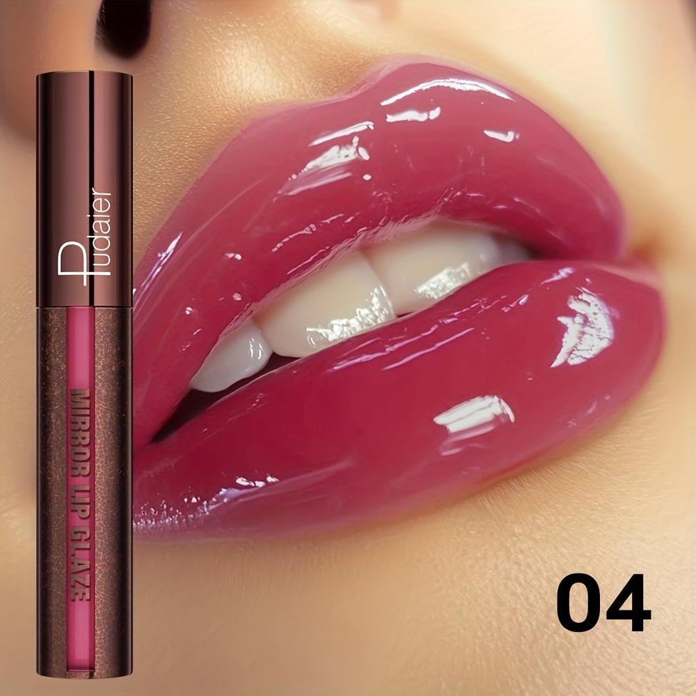 

Дзеркальний блиск для губ Прозорий скляний бальзам для губ Легкий нелипкий блиск для губ Помада Зволожуючий Сексуальні губи Плампер