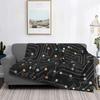 Bitcoin Astronaut Fishing Blanket Soft Flannel Fleece Warm BTC Hodl Space Cryptocurrency Throw Blankets for Bed Sofa Bedspreads