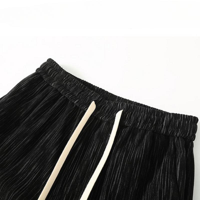 Men's Summer Fat Pants Large Size 12XL Ice Silk Men's Pants  Loose Straight Casual Pants Plus Fat To Increase Thin Feet
