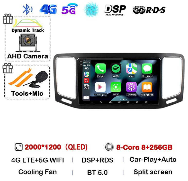 Android 14 Carplay Car Radio For Volkswagen VW Sharan 2012 2013 2014 2015 2016 2017 2018 Multimedia Video Player GPS Stereo DSP