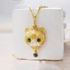 Vietnam Sand Gold Cat Pendant: Niche Design Copper Gold-Plated Kitten Charm for Women