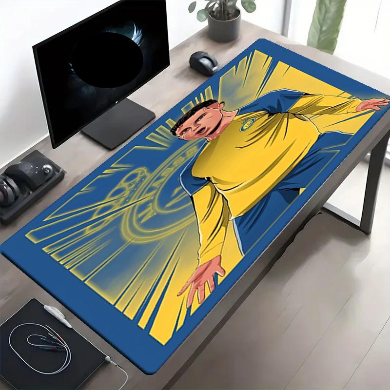 Cristiano Ronaldo Print Mouse Pad, Anti‑Slip Desktop keyboard Mat, for PC Laptop Gaming Working Daily Use, Cool Festival Surprise Gift
