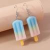 New Cute Resin Simulation Food Earrings for Women 3D Popsicle Ice Cream Drop Earrings Girl Kids Jewelry Gifts