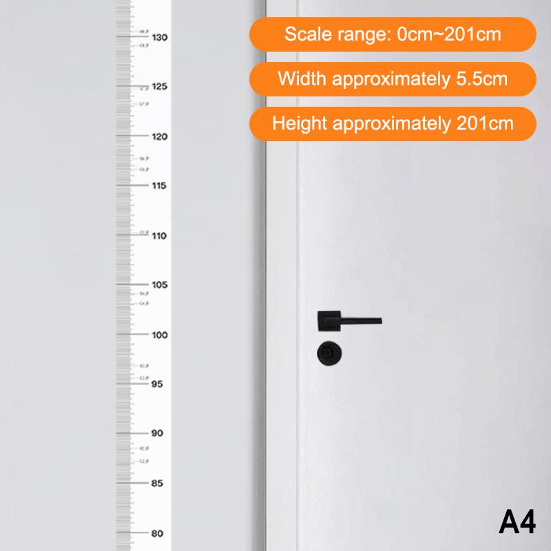 Cartoon Height Measurement Wall Sticker Accurate Clear Scale Up To 200Cm Removable Perfect For Kids Bedroom Nursery Home Decor