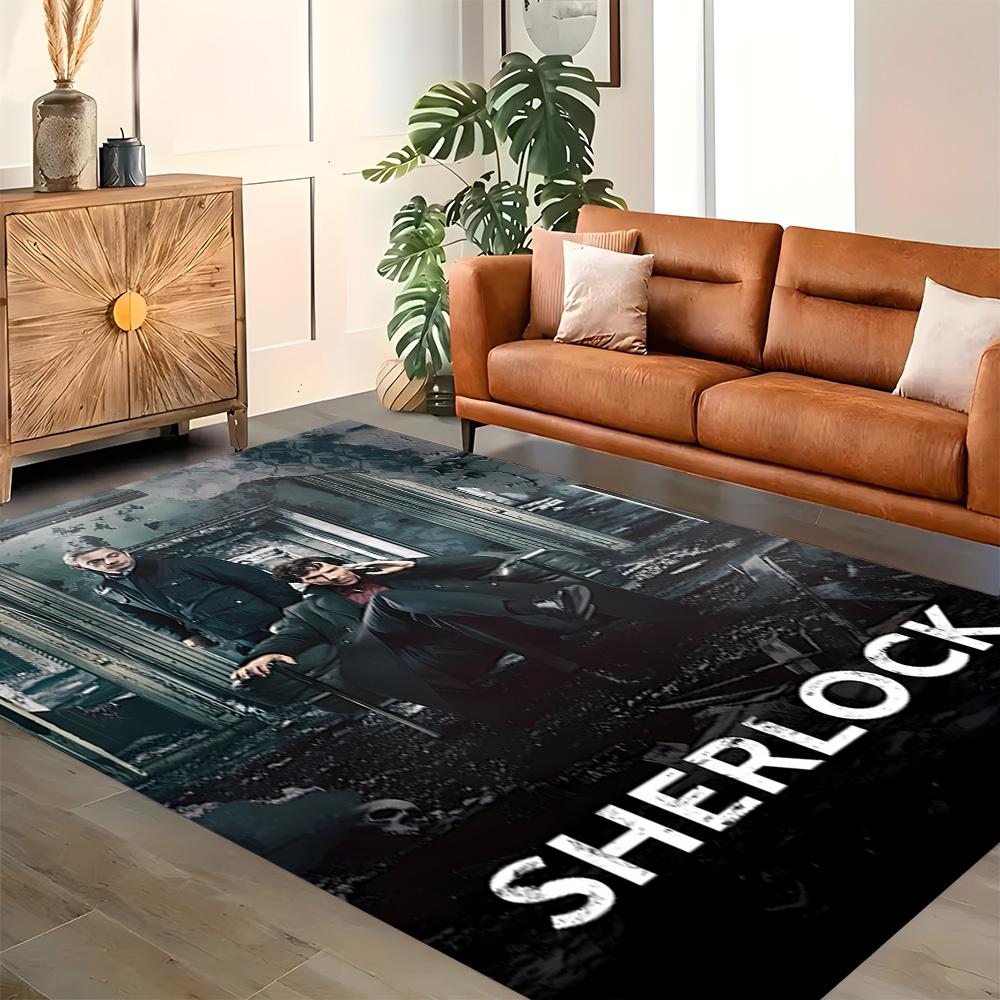 Sherlock Modern Detective Drama Rug for Living Rooms, Bedrooms, Home Décor, and As Gifts.