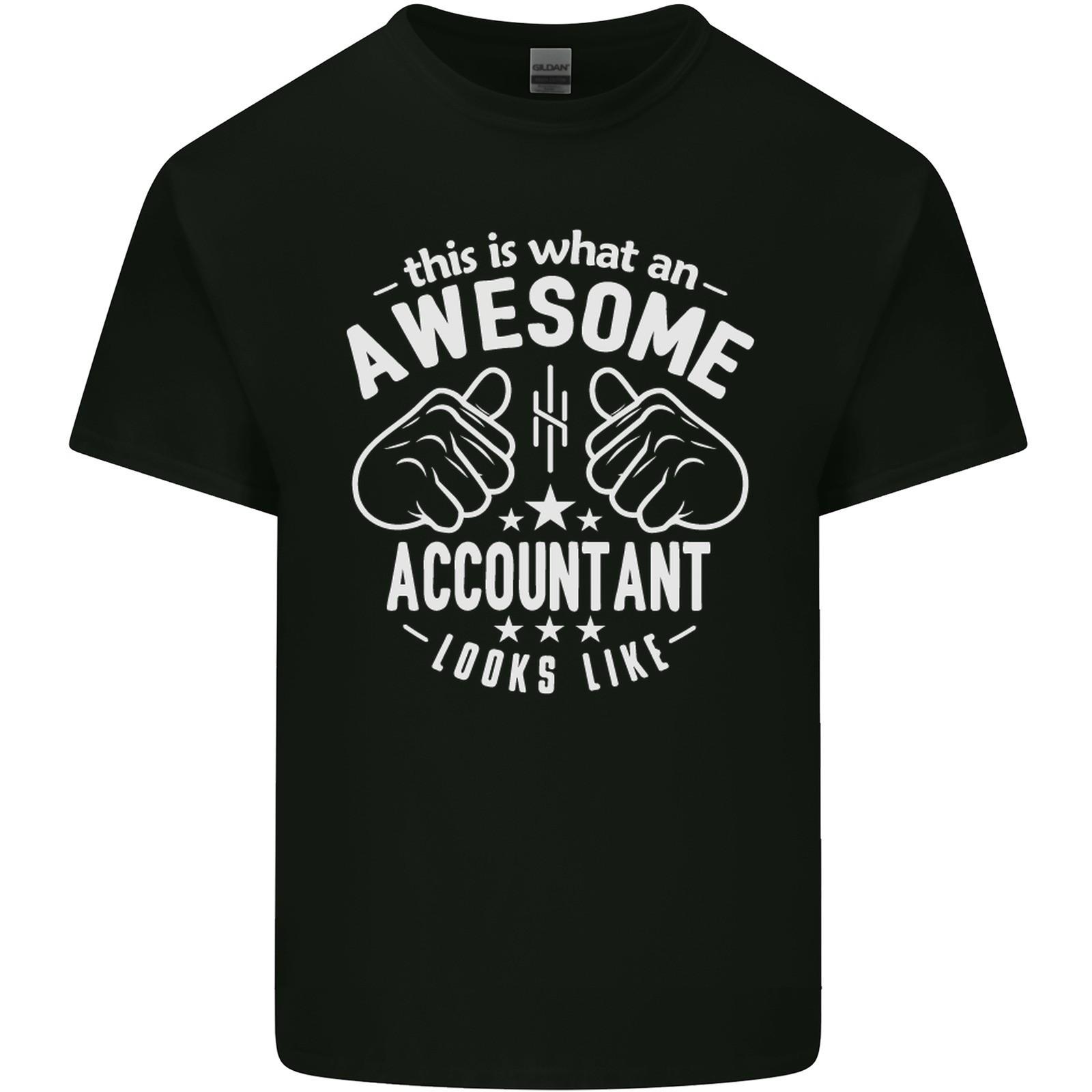 An Awesome Accountant Looks Like Mens Light Cotton T-Shirt S
