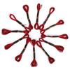 24Pcs CrossStitch Thread Red Embroidery Glossy Braided Floss HandMade Yarn Cotton Skeins