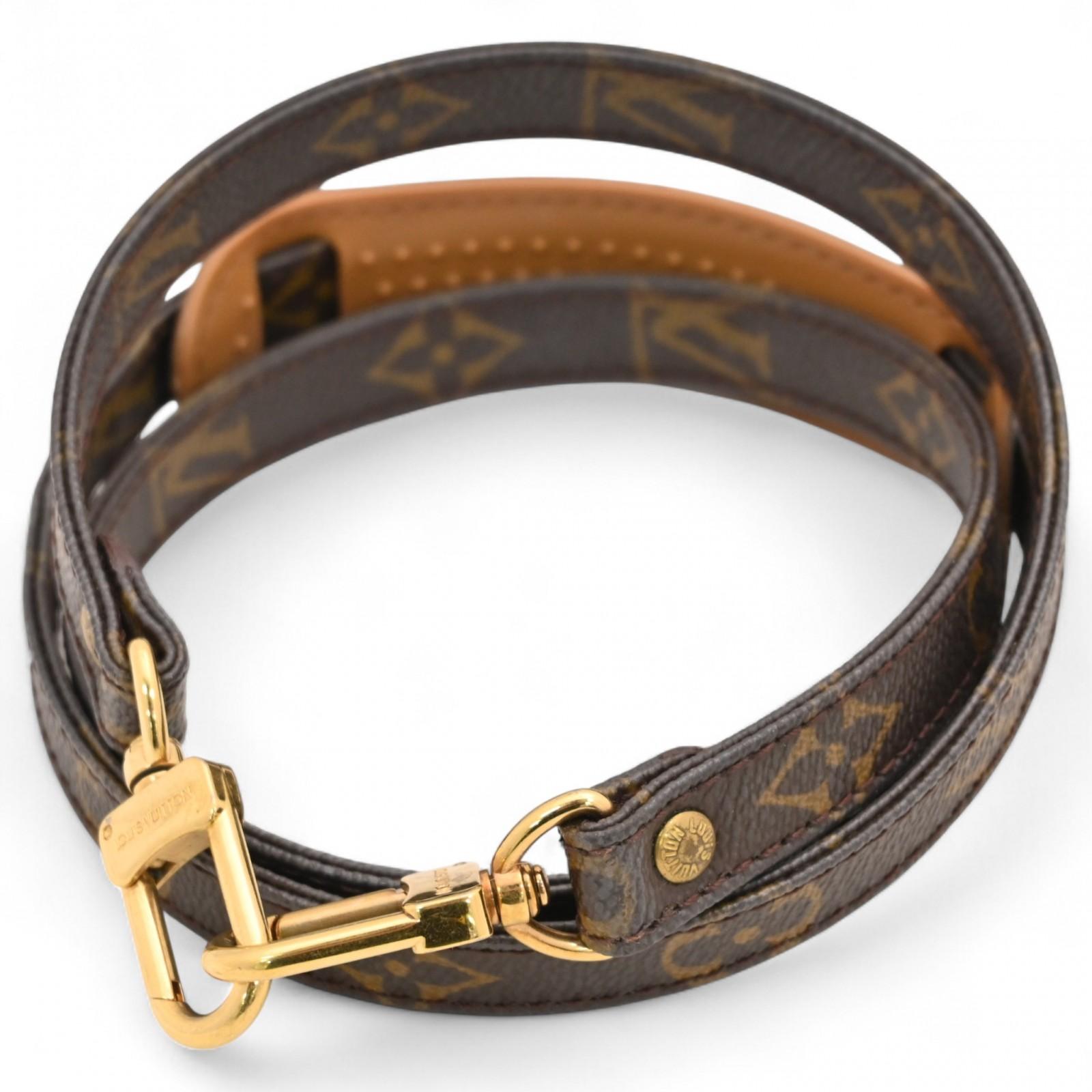 

Auth LOUIS VUITTON Monogram Shoulder Strap Brown lv9918qq Used