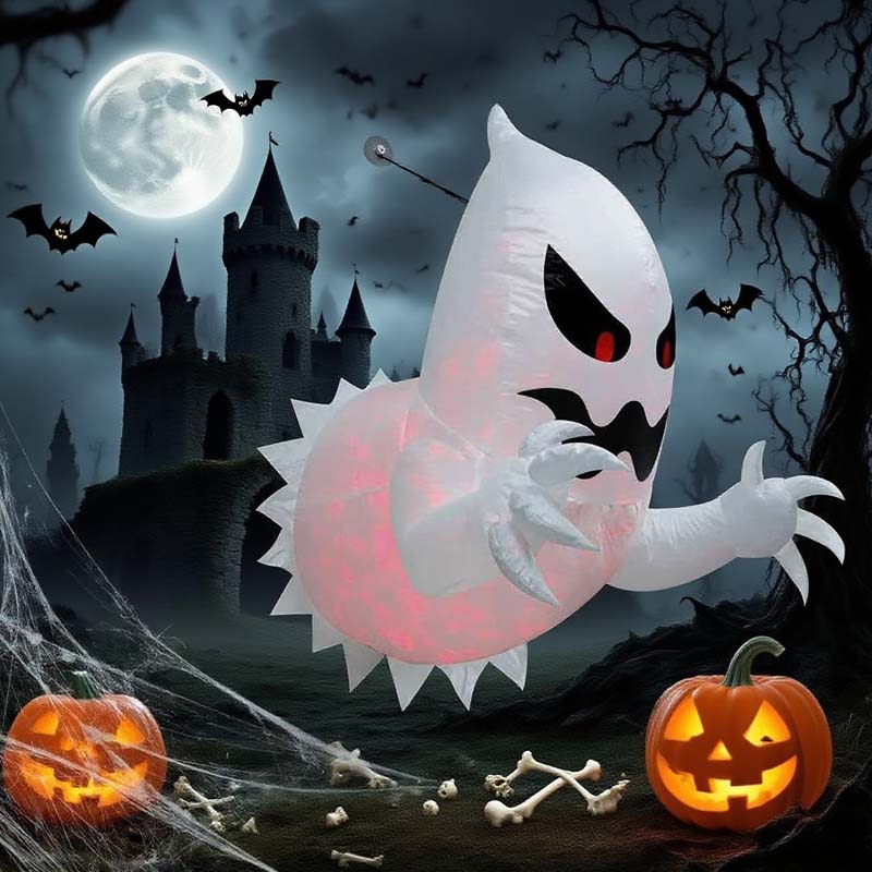 Halloween Inflatable Monster and Ghost Decoration for Haunted House Party, Spooky Indoor and Outdoor Garden Decor