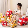 Funny Fire Fighting Truck Plush Toys Stuffed Pillow New Styles Sofa Room Decoration Backhoe Dolls Birthday Gifts