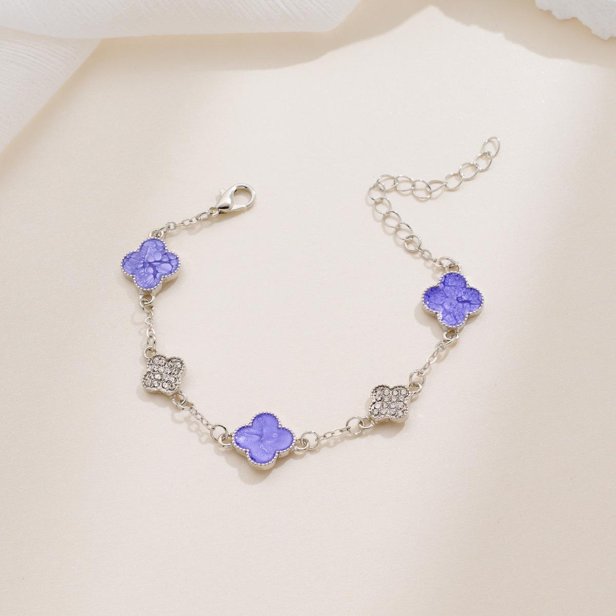 

Браслет «Пять цветков, четырехлистный клевер», женский, новый, легкая роскошь, нишевый, деликатный, перламутровый, ручная работа