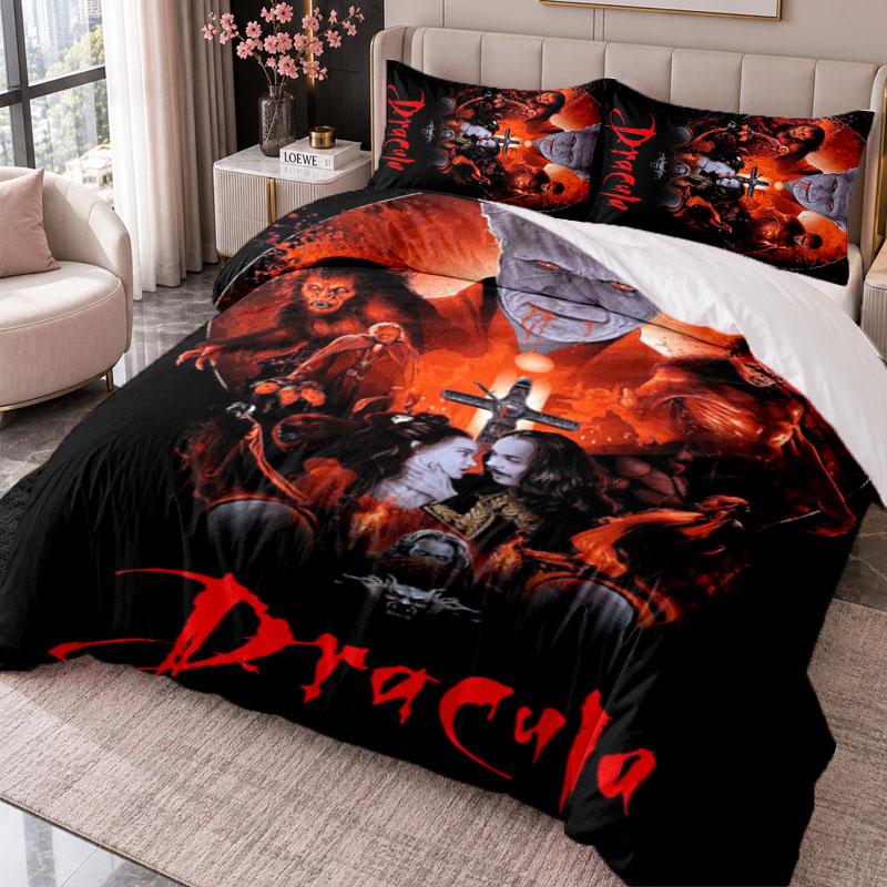 Dracula 3Pcs Bedding Set Duvet Cover With Two Pillowcases For Bedroom Home Decoration