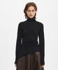 GENERALIDEA Drape Piercing Turtleneck T-Shirt [Black] / Gf3Lts506