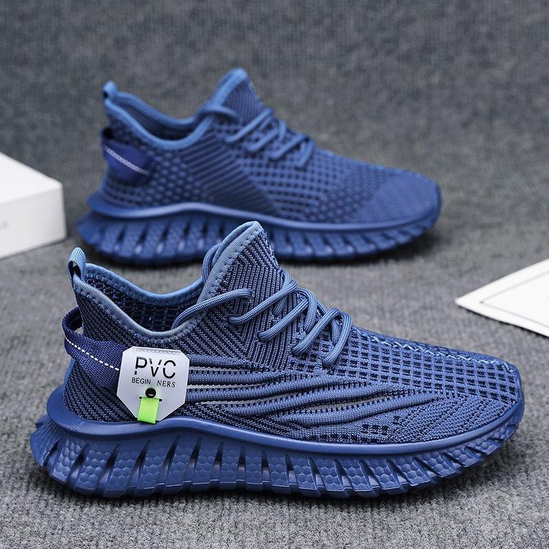 

Casual sports shoes men s fly-woven shoes summer 2025 mesh men s shoes versatile student platform heightening tide shoes men 44