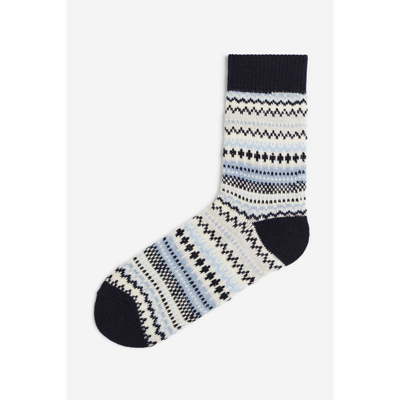 

HM Летние мужские носки средней длины до середины икры, клетчатые, из мягкого хлопка с примесью, длинные носки, вязаные носки 1105519 Blue/Pattern 23-24