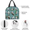 Kawaii Panda Insulated Lunch Bag with Front Pocket Reusable Cooler Tote with Zipper for Women Girls Travel Picnic Bento Bag