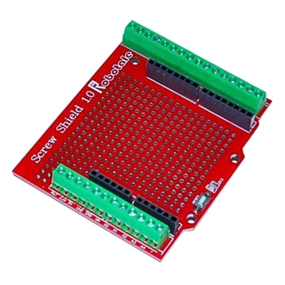 Proto Screw Shield for Arduino Open Source Reset Button D13 LED NEW For Breadboard 3.81 Terminal Double-sided PCB SMT Solder DIY
