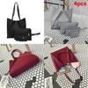 Women 4pcs Leather Handbag Lady Shoulder Bag Tote Purse Messenger Satchel Set
