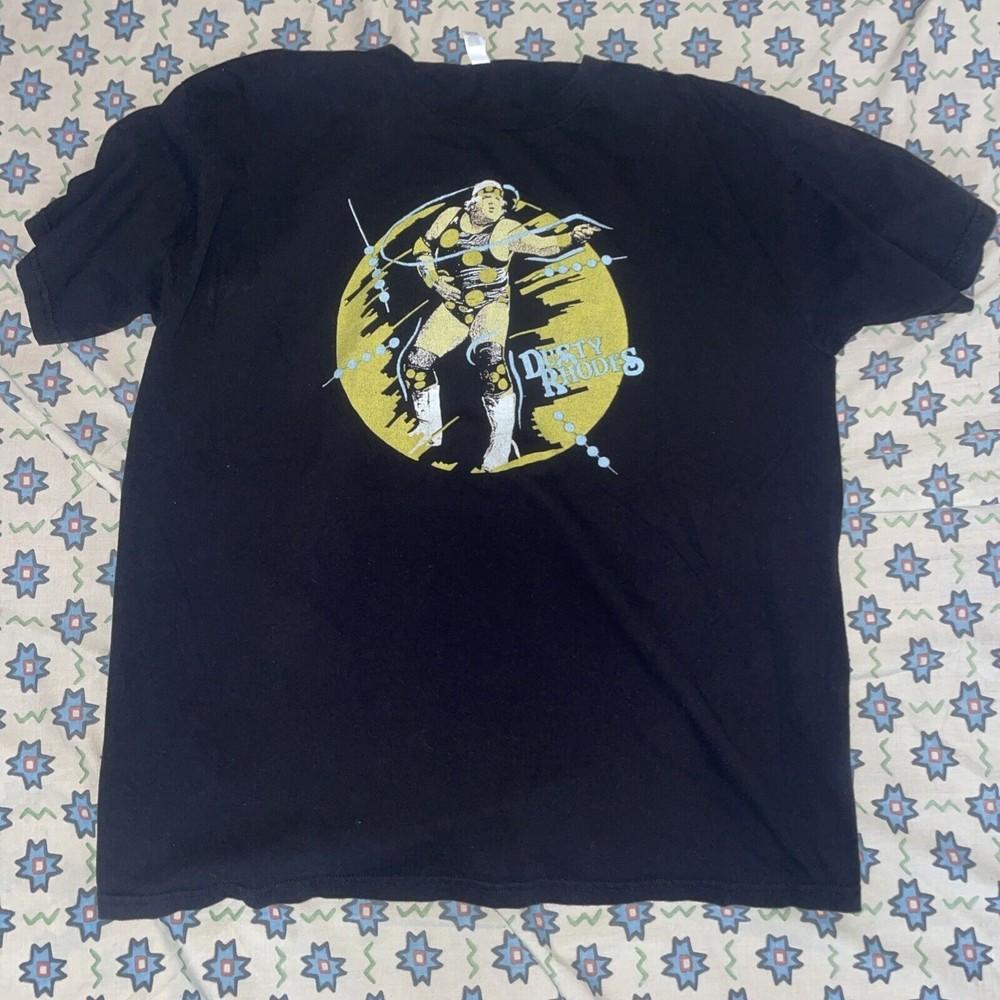Vintage Dusty Rhodes Black T-Shirt Cotton All Size Unisex OM497 Unisex T-Shirt S