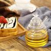 Safe Glass HoneyPot With Stirring Rod Durable Transparent High Borosilicate Stir Rod with Lid Jar Kitchens Home Supplies