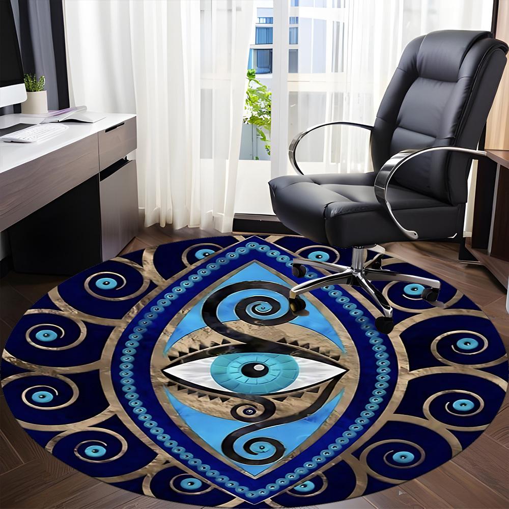 1 Stück EYE ART Stuhl Teppich für Büro, Innenbereich Rutschfest Waschbar Teppich, Weiche Bequeme Matte Für Büroraum yy250930072