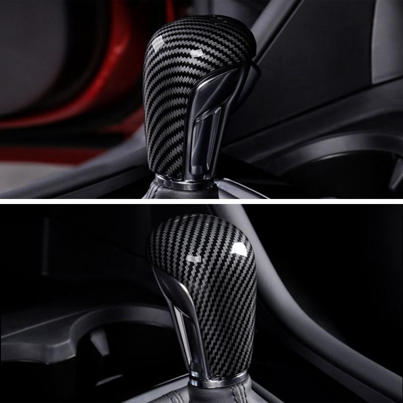 Carbon Car Gear Head Shift Knob Handle Cover Trim Sticker Accessories For Mazda 3 BP Axela CX-30 CX30 CX-50 2019 2020 2021 2022 hrlpv04
