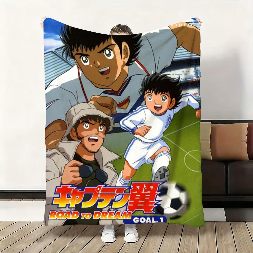 Japanese Anime T-Tsubasa C-Captain Throw Flannel Fluffy Soft Blanket Warm Skin-Friendly Throw For Sofa Bed Office Nap Winter