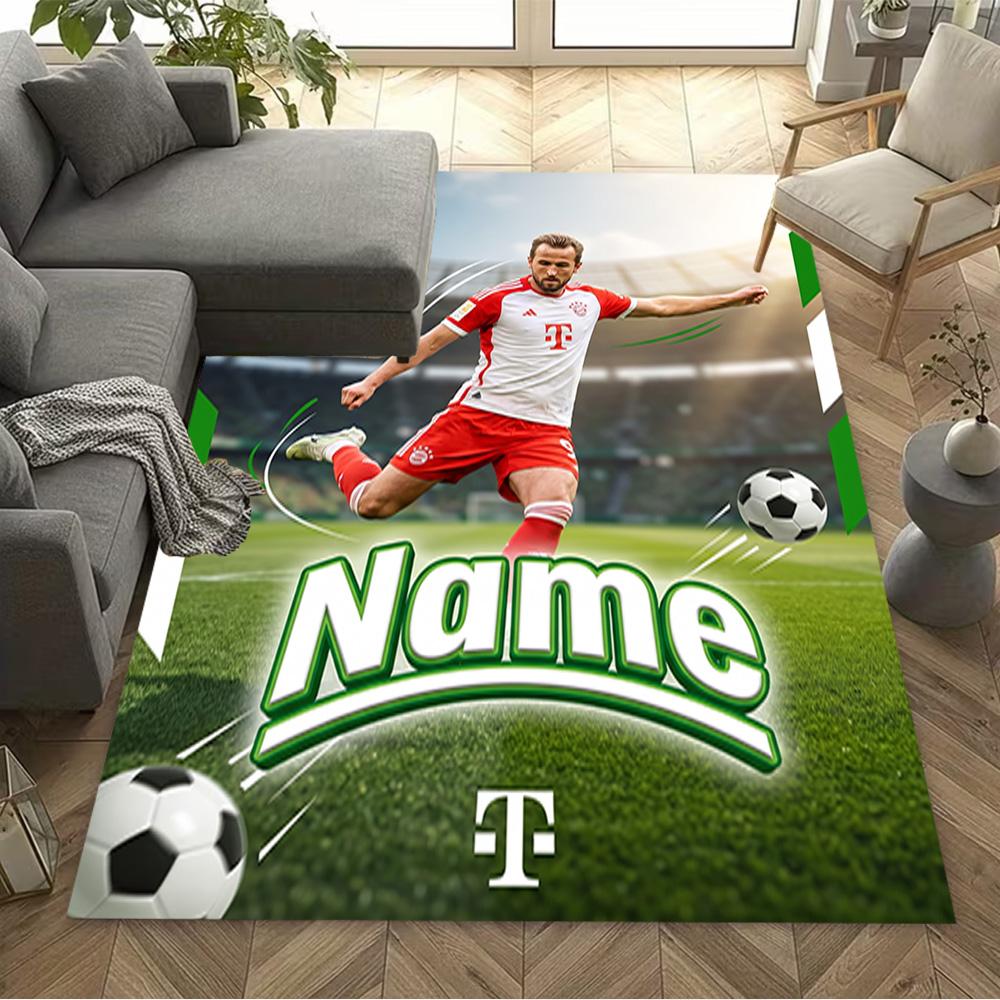 German Football Crest Floor Rug Office Rug Suitable for Foyer Living Rooms Playrooms Dining Room Antislip Carpet Decorate Offices