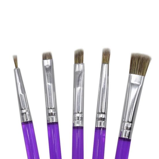 5Pcs Cake Decorating Brushes Set Food Safe Synthetic Bristle Cake Brushes Easy To Clean Cake Coloring Pen for Cake Decorating And Baking