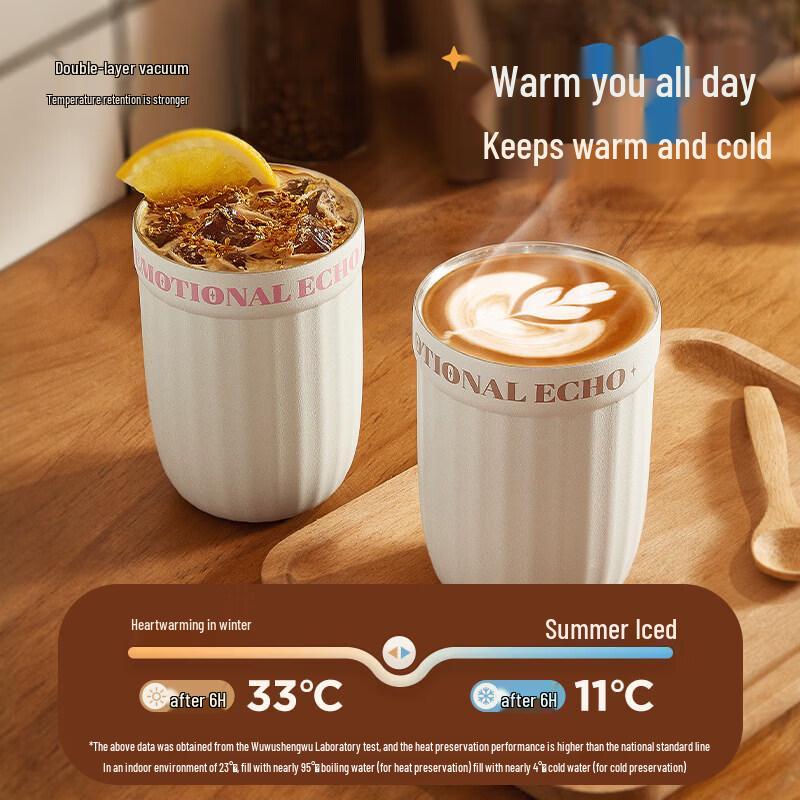 RELEA Compact Stainless Steel Thermos Coffee Cup