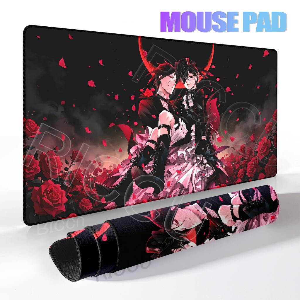PC Black Butler Mouse Pad Game Player Computer Accessories Table Pad Laptop Keyboard Pad Large Non-Slip Carpet Anime Mousepad