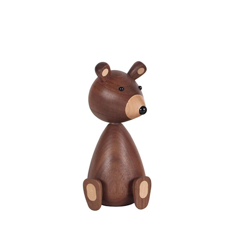 

Kerstcadeau Kleine Beer Is Nordic Vintage Woondecoratie Accessoires Voor Room Decor Beeldje Walnoot Hout Leuke Baby Speelgoed
