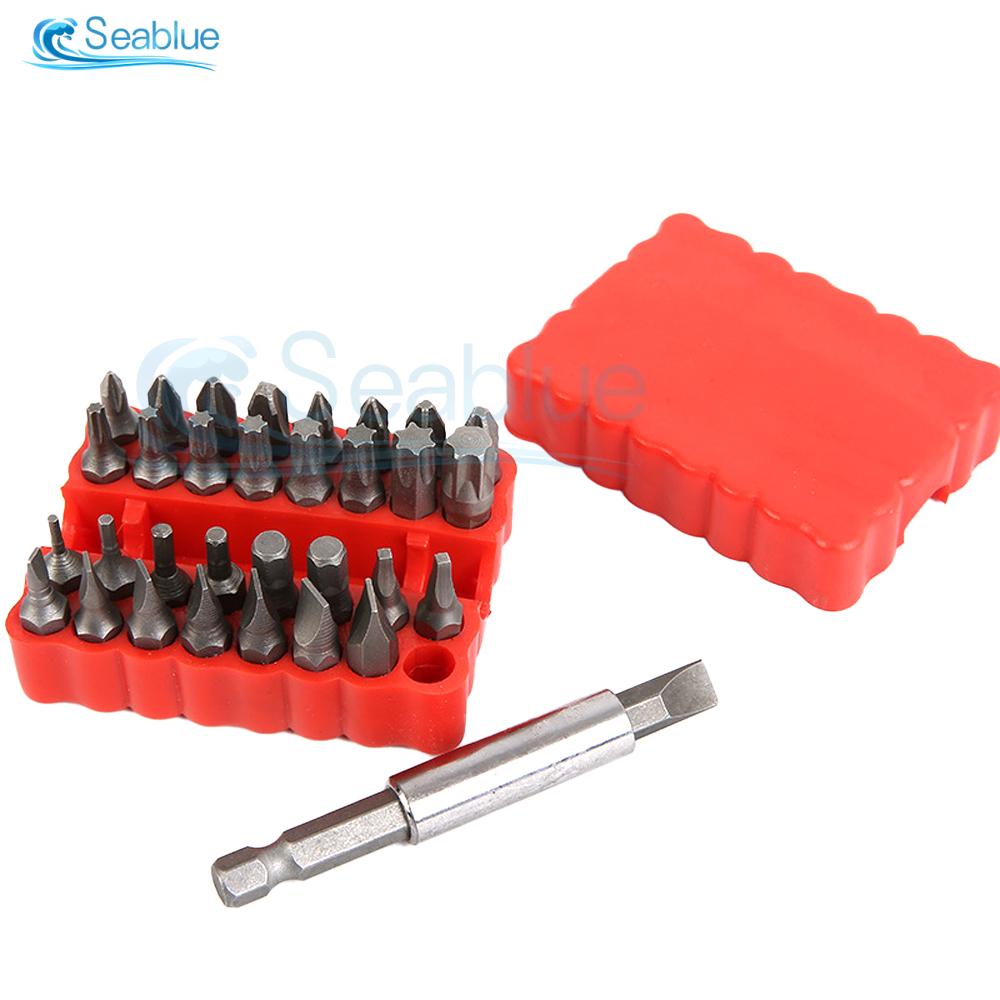 33Pcs Magnetic Extension Bit Holder Screwdriver Bits Set Quick Release Bit Holder For Electric Screwdriver Bit Accessories
