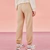 Anta Lifestyle Series Solid Color Mid Waist Cuffed Fleece Knit Sports Pants Women pants Light-Brown 962348304-2