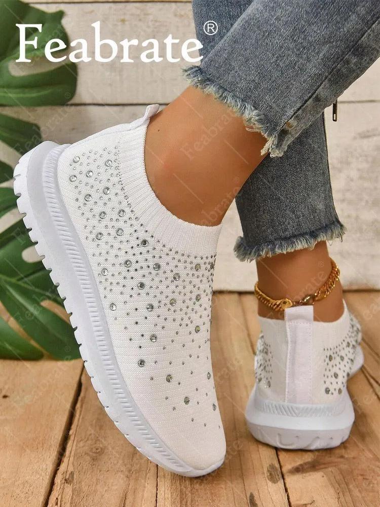 Running Shoes Casual Shoes Round Toe Crystal Pumps Single Shoes