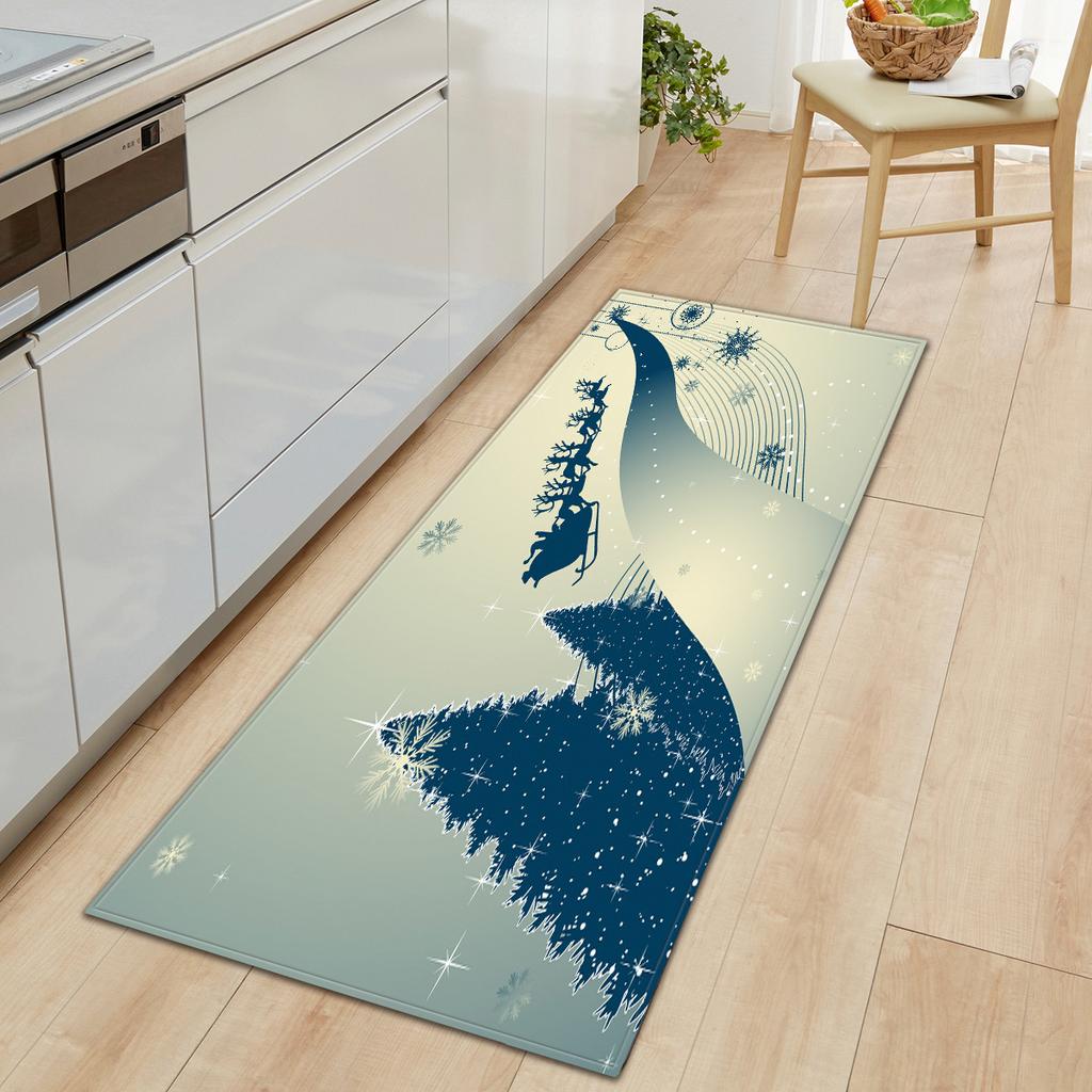 Christmas Kitchen Sand Carpet Doormat Long Floor Mat
