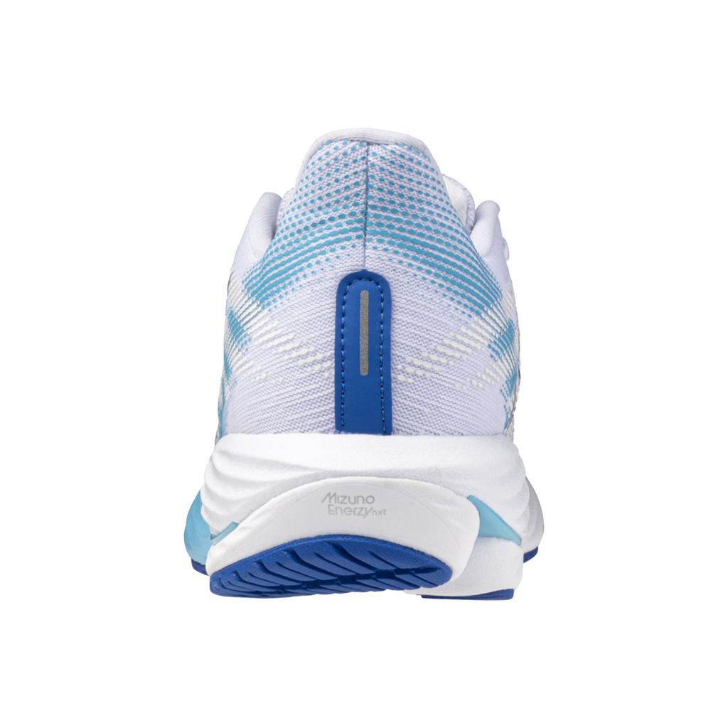 Mizuno Wave Rider 28 Comfortable Versatile Non-Slip Durable Breathable Low-Top Running Shoes Women Sneaker White Blue J1GD240321