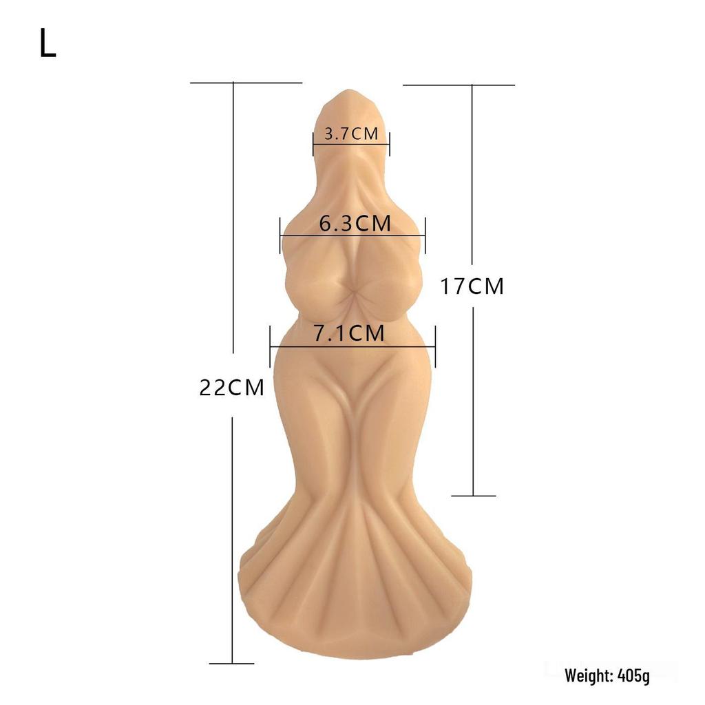 Unregelmäßig geformter Silikondildo - Stiller manueller weiblicher Masturbator