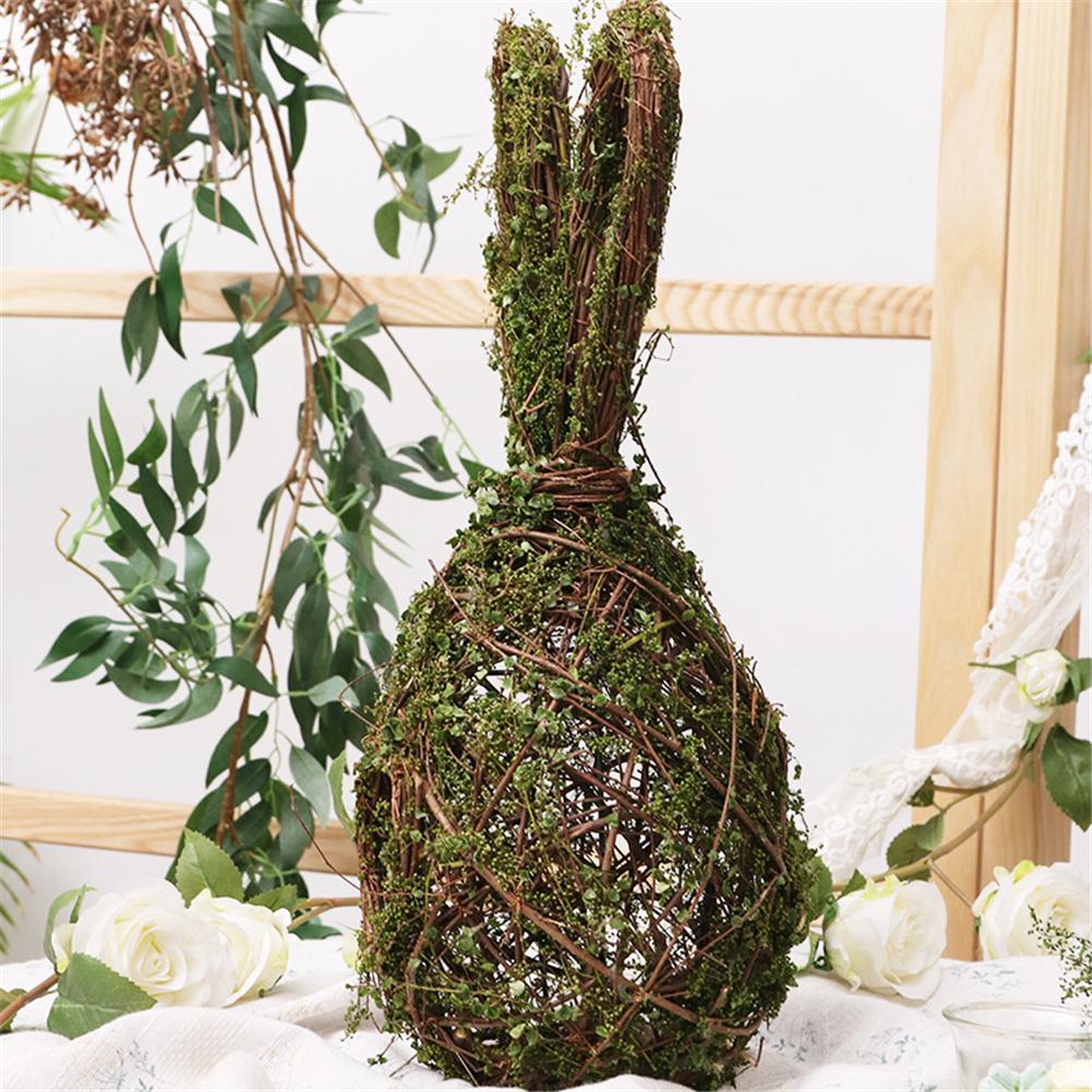 Rabbit Shape Bird Nest Hanging Pendant Easter Decoration Photo Props