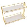 2 Tier Makeup Shelf Organizer Bathroom Countertop Organizer Vanity Tray Dresser Counter Cosmetics Skincare Perfume