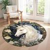Unicorn Round Area Rug Suitable for Game Room Hallway Balcony Decorate room Antislip Round Carpet Decorate Offices Best for Christmas