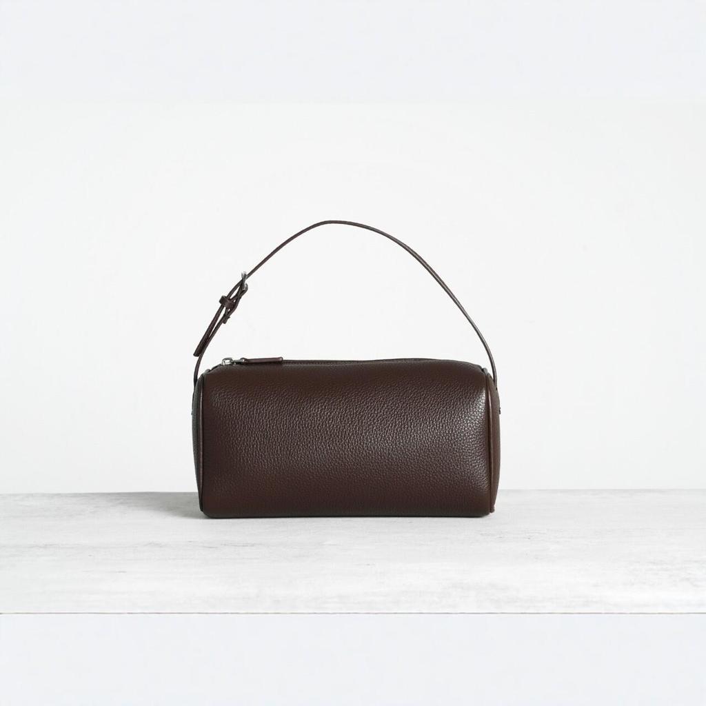 Genuine Leather Cylinder Pen Holder & Shoulder Bag, Women's 2026 Niche Style, First Layer Cowhide, Cross-Body, Commuter Essential.