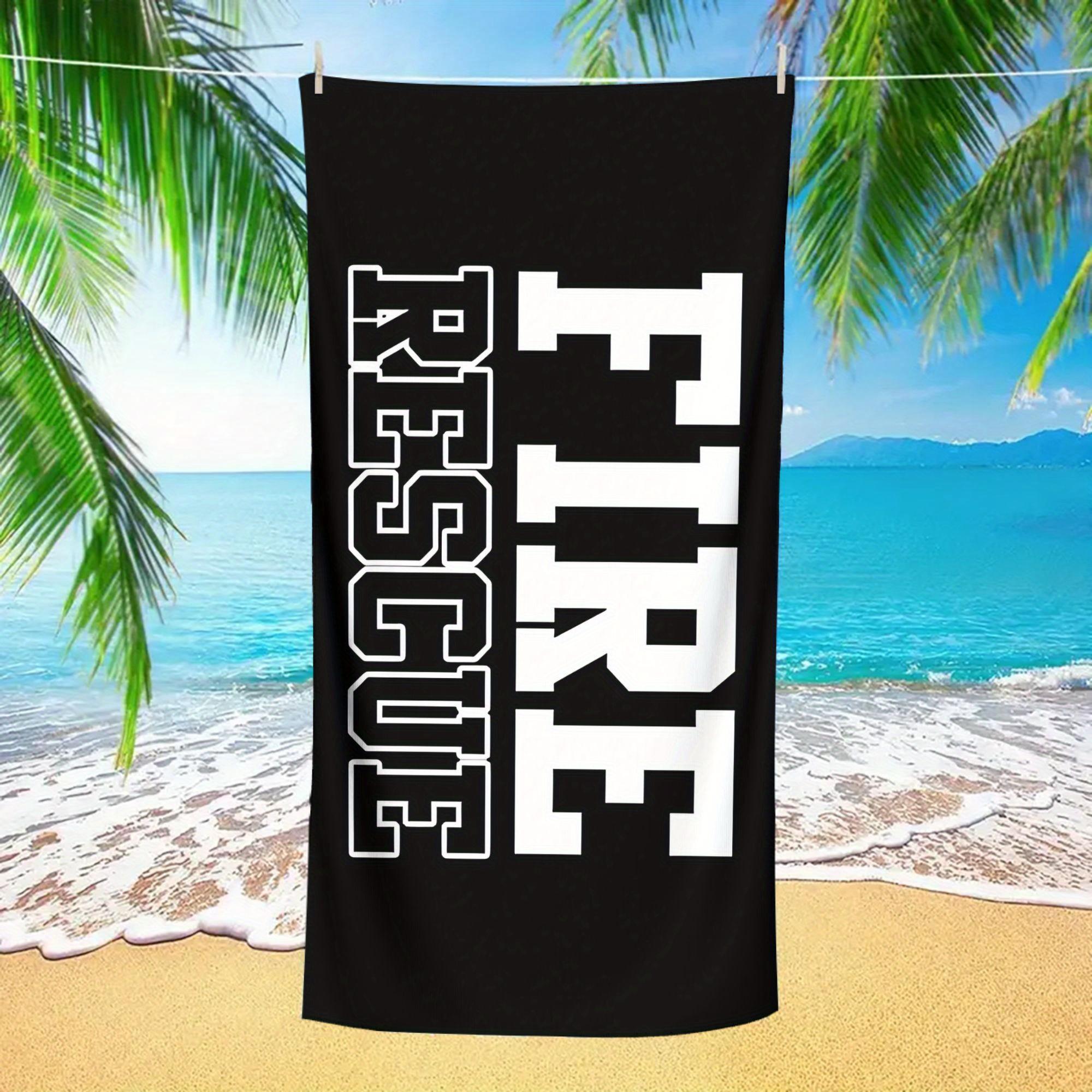 

1PC Quick Dry Fire Rescue Beach Towel - Polyester Lightweight Soft Swimming Travel Towel, Unisex for Beach Pad Swimwear Camping W40*H60(CM)