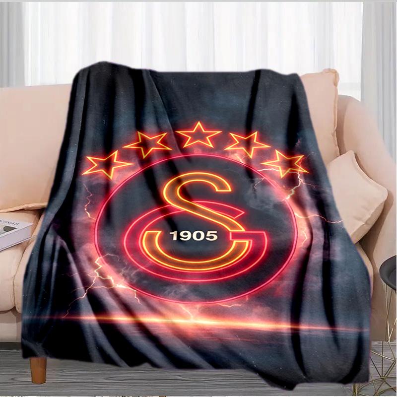 Coperta con Stemma del Galatasaray Calcio Adatta per Divani, Letti, Uffici e Campeggio - Regalo Perfetto per Halloween Natale