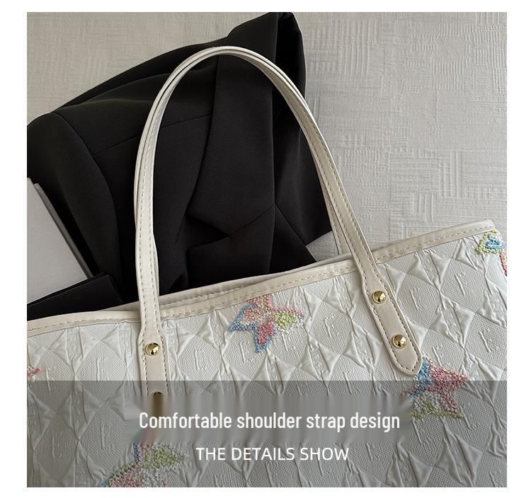 Stylish Casual Commute Shoulder Bag: Fashionable, Large-Capacity Tote for Students