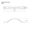 Shimizu NEW HIKARI SH-SFT130K Smart Fuji Cabinet Handle Large Black Zinc Die-Cast Pull for Doors and Furniture Made in Japan
