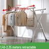 NICHUANG Telescopic Folding Stainless Steel Clothes Drying Rack
